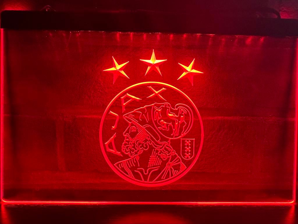Led Lichtbord AJAX 3d neon look, Ophalen of Verzenden, Nieuw, Lichtbak of (neon) lamp