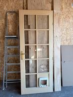 Twee mooie deuren met goud beslag en raampjes, Doe-het-zelf en Verbouw, Deuren en Horren, Ophalen, Gebruikt, 80 tot 100 cm, Binnendeur