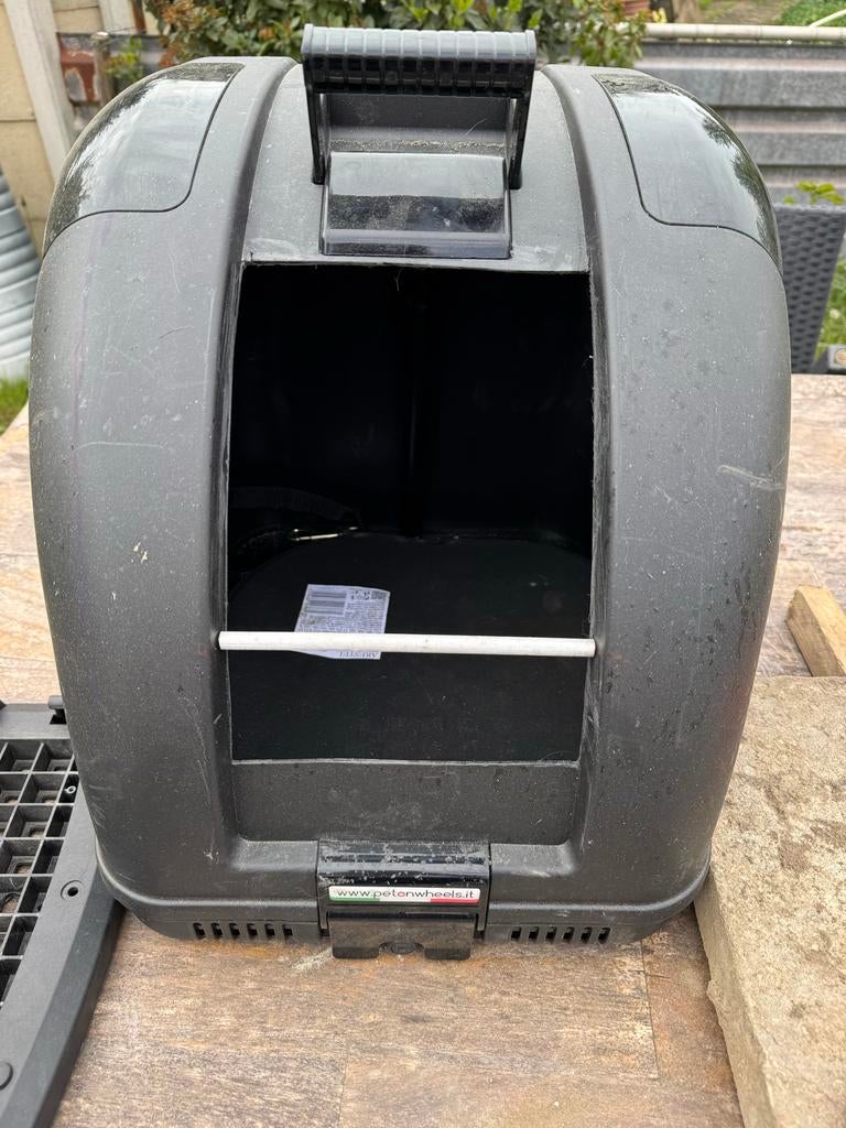 Pet on wheels transport koffer voor hond op scooter, Ophalen, Gebruikt