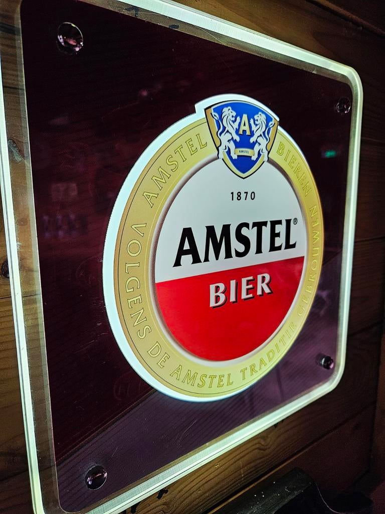 Amstel bier, Ophalen of Verzenden, Zo goed als nieuw, Reclamebord, Plaat of Schild, Amstel