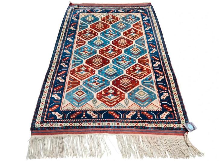 Handgeknoopt oosters Kars Kazak tapijt Anatolia 104x153cm, Huis en Inrichting, Stoffering | Tapijten en Kleden, Zo goed als nieuw