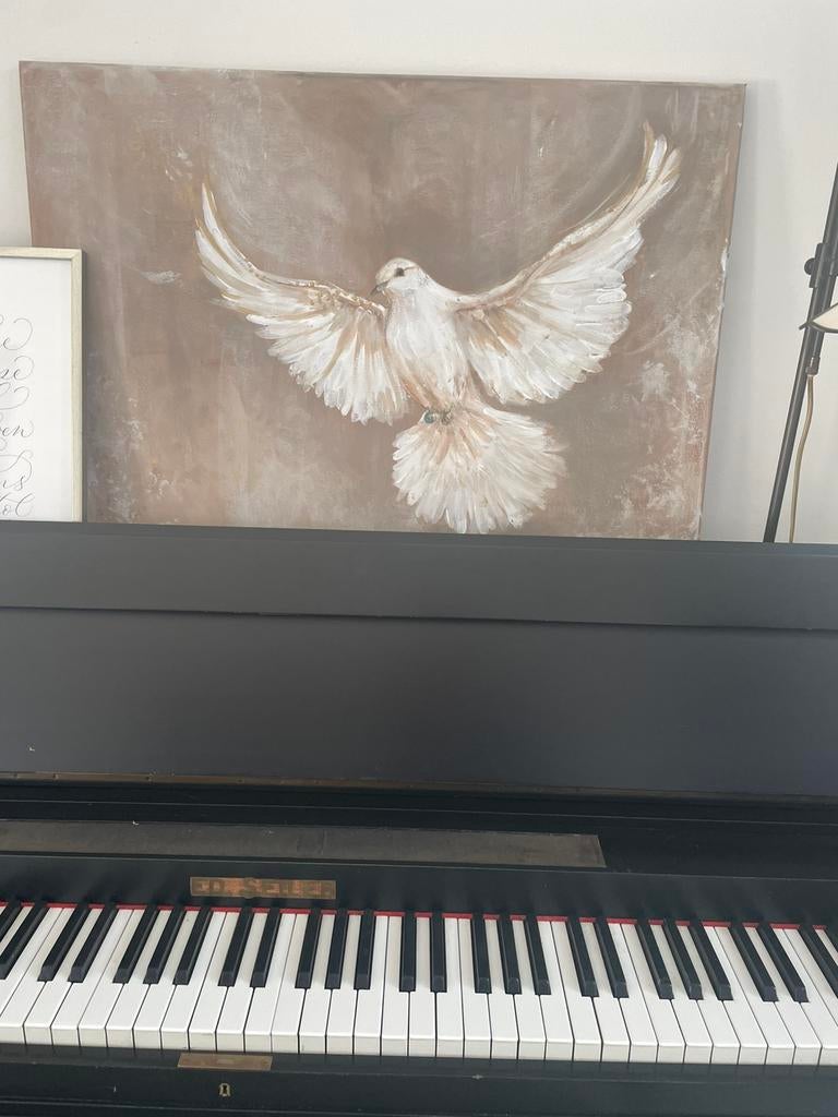 Nieuw schilderij Duif , 80x60, Huis en Inrichting, Ophalen of Verzenden, Zo goed als nieuw, Schilderij, Minder dan 50 cm