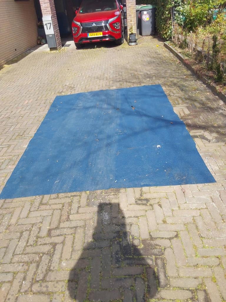 Blauw buitenkleed voor camping, caravan of tent, Caravans en Kamperen, Kampeeraccessoires, Ophalen