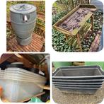 Moestuin benodigheden regenton ompottafel kweekkassen, Tuin en Terras, Ophalen, Zo goed als nieuw, Rond, Steen