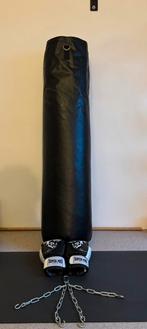 Boksbal+ophangkabels en bokshandschoenen, Ophalen, Gebruikt, Boksbal