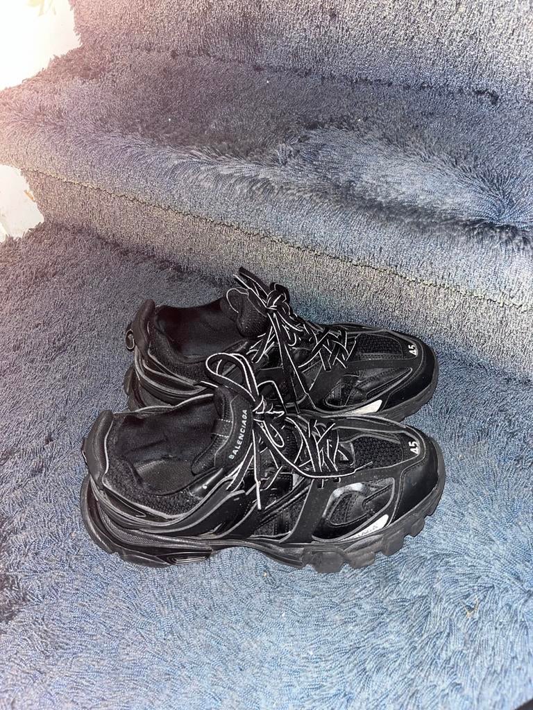 Zwarte Balenciaga Tracks, Ophalen, Gedragen, Zwart, Sneakers of Gympen