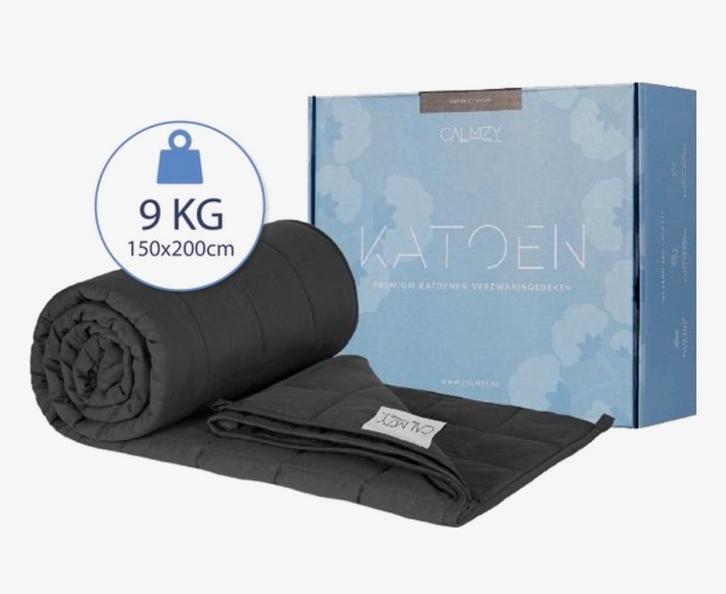 Calmzy 9kg verzwaringsdeken met wasbare hoes 150x200, Huis en Inrichting, Slaapkamer | Beddengoed, Zo goed als nieuw, Deken of Dekbed