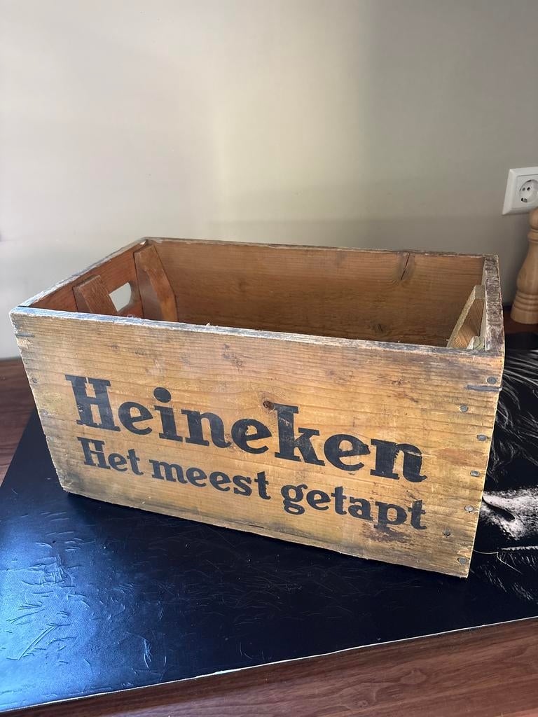 Vintage Heineken Bierkrat - Houten Krat div jaartallen, Ophalen, Gebruikt, Overige typen, Heineken