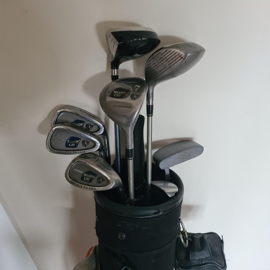Golftas compleet + clubs, Ophalen, Gebruikt, Tas