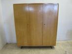 Vintage jaren 60 driedeurs kledingkast, Niet ingevuld, Gebruikt, Niet ingevuld, Niet ingevuld