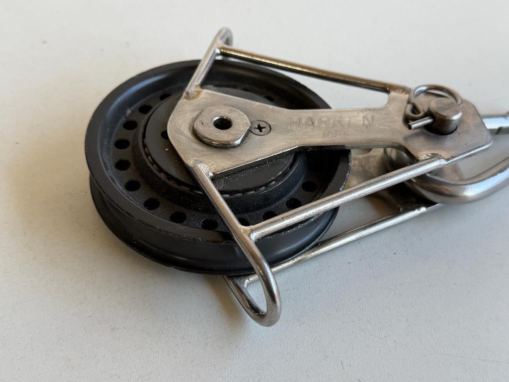 Harken USA 100 mm 1 schijfs blok gelagerd, Watersport en Boten, Ophalen of Verzenden, Gebruikt, Lijn of Blok