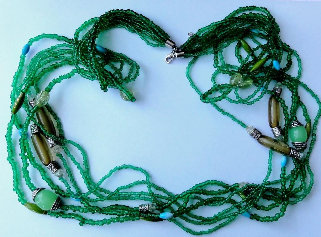 Vintage Prachtige Murano glas kralen ketting lang, Sieraden, Tassen en Uiterlijk, Kettingen, Verzenden, Zo goed als nieuw, Overige materialen