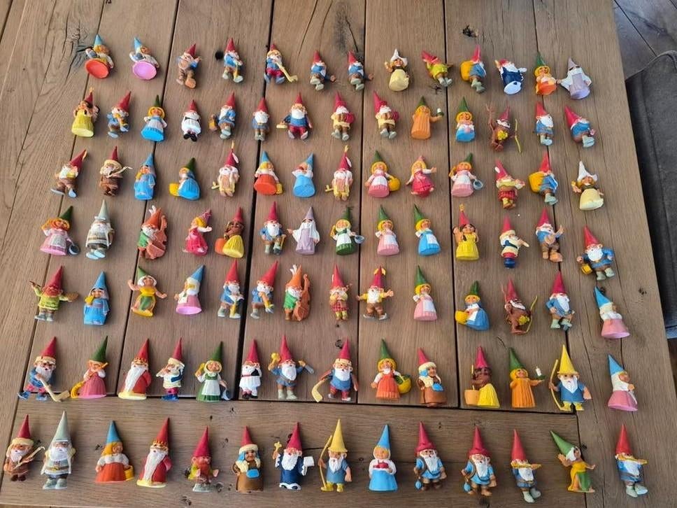 Set van 97  originele David de Kabouter poppetjes, Verzamelen, Poppetjes en Figuurtjes, Ophalen of Verzenden, Gebruikt
