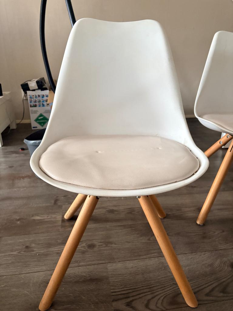 Kuipstoelen, Ophalen, Gebruikt, Drie, Wit