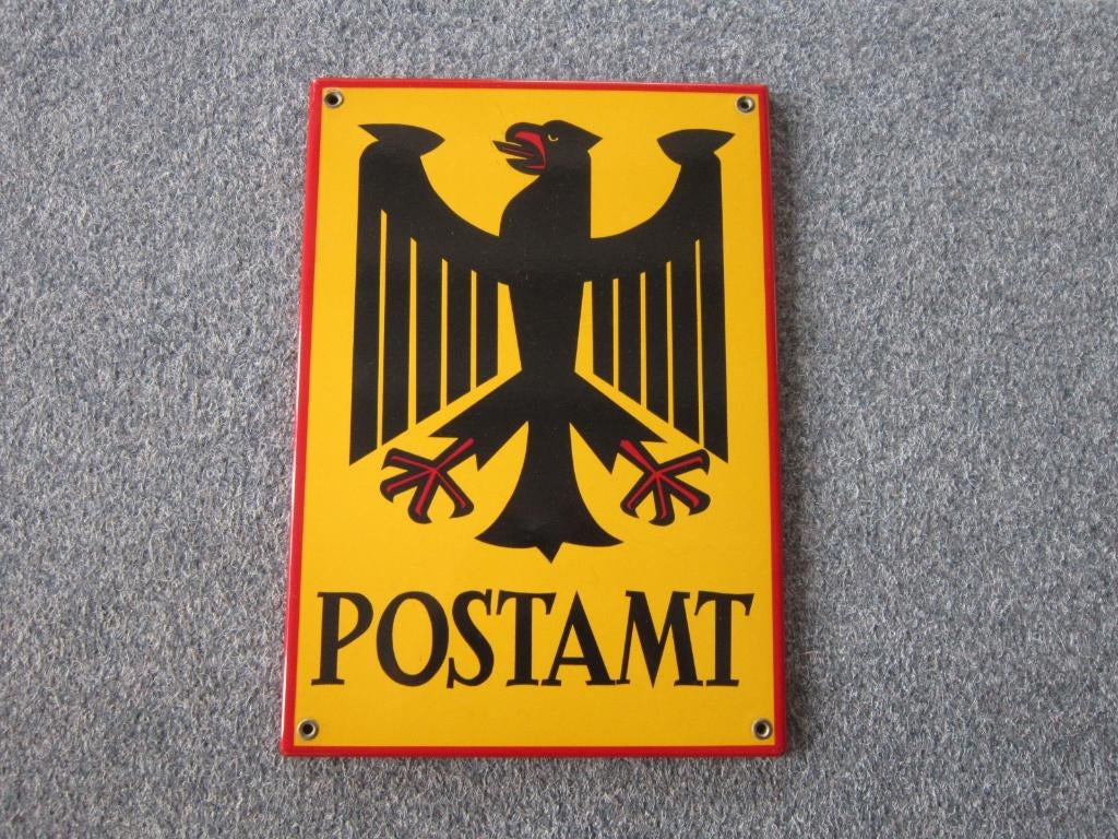 POSTAMT EMAILLE RECLAMEBORD, Ophalen, Zo goed als nieuw, Reclamebord