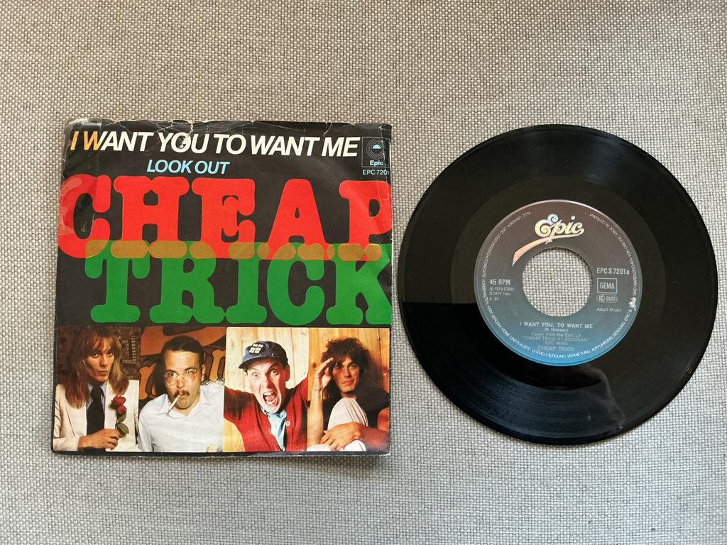 Cheap Trick single vinyl. I want you to want me., Ophalen of Verzenden, Gebruikt, Overige formaten, Poprock