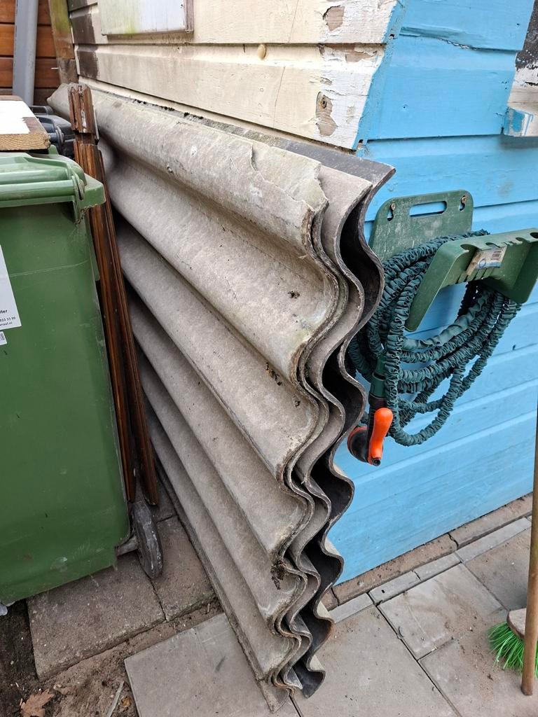 4 vezelcement golfplaten 210x110cm gratis ophalen, Doe-het-zelf en Verbouw, Dakpannen en Dakbedekking, Ophalen of Verzenden