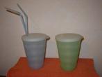 2 TUPPERWARE drinkbekers  met deksel, Ophalen of Verzenden, Gebruikt, Bak of Kom