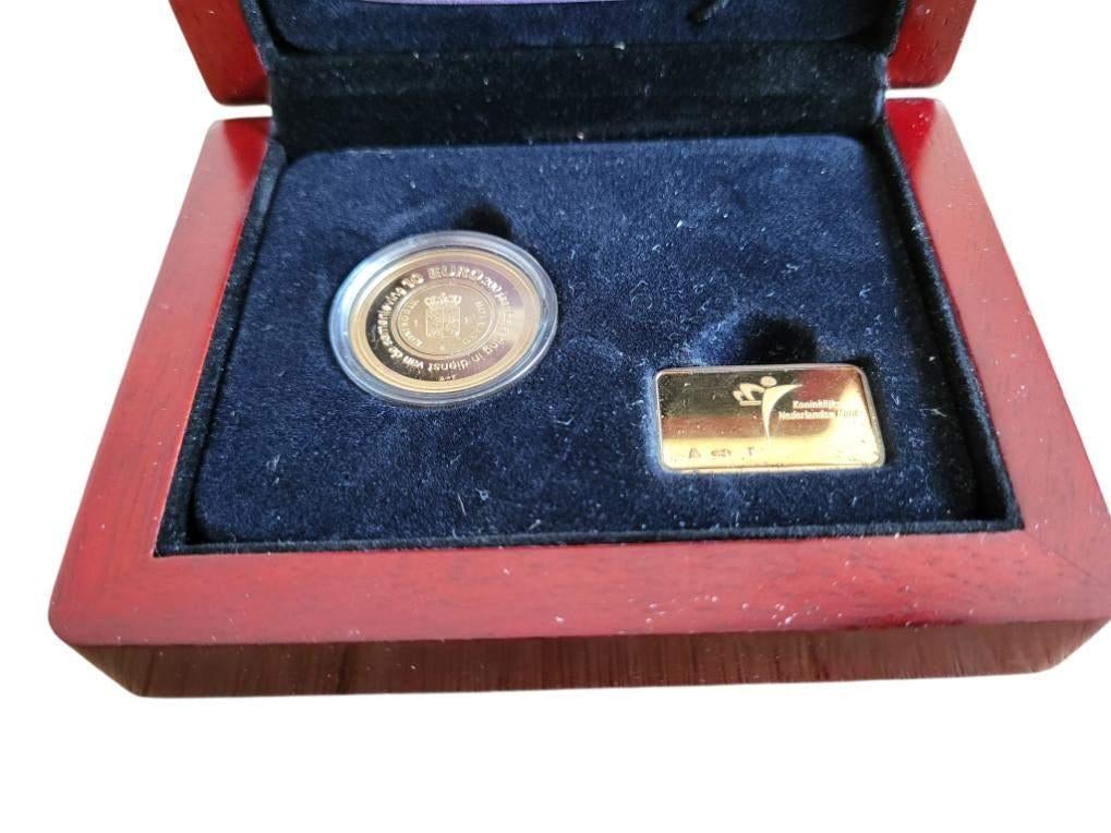 Nederland 10 euro goud proof 2008 Belastingdenst in cassette, Postzegels en Munten, Munten | Nederland, Koningin Beatrix, Euro's