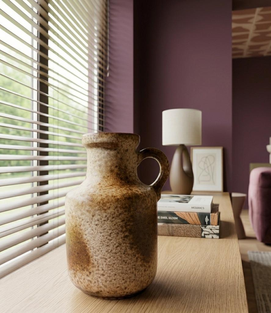 Vintage Scheurich vaas (HKliving stijl), Overige kleuren, Aardewerk of Porselein, Ophalen of Verzenden, Zo goed als nieuw