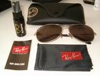 RAY-BAN AVIATOR Zonnebril Large Metal Silver RB3025 - W3275, Gebruikt, Zonnebril op sterkte, Bruin, Ophalen of Verzenden