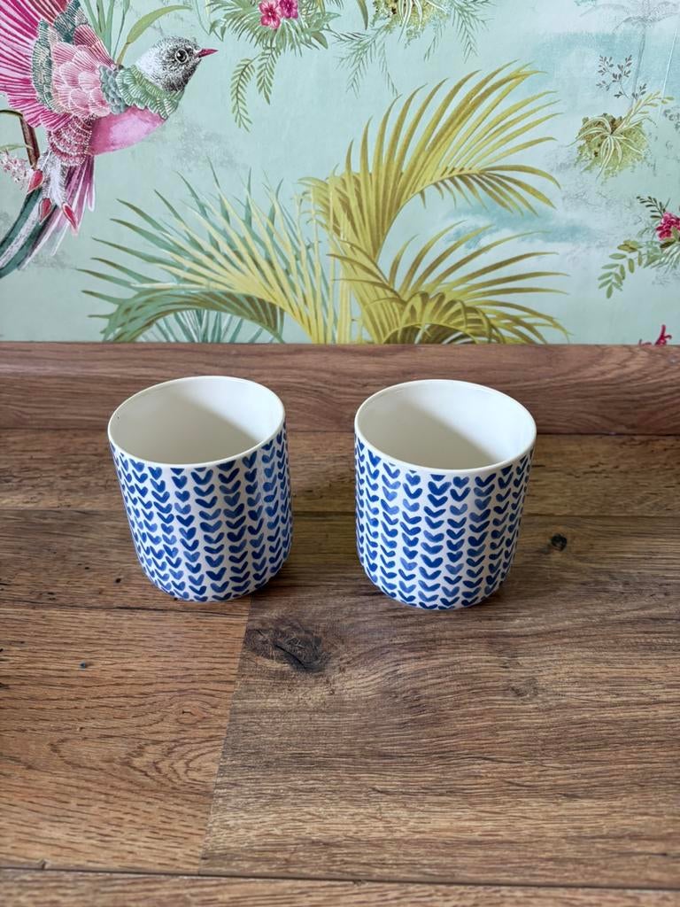 Blauw witte kopjes, Blond Amsterdam, Keramiek, Ophalen of Verzenden, Zo goed als nieuw
