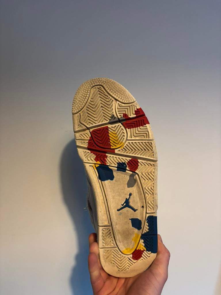 Jordan 4 blank canvas maat 42, Kleding | Dames, Schoenen, Beige, Ophalen of Verzenden, Sneakers of Gympen, Zo goed als nieuw