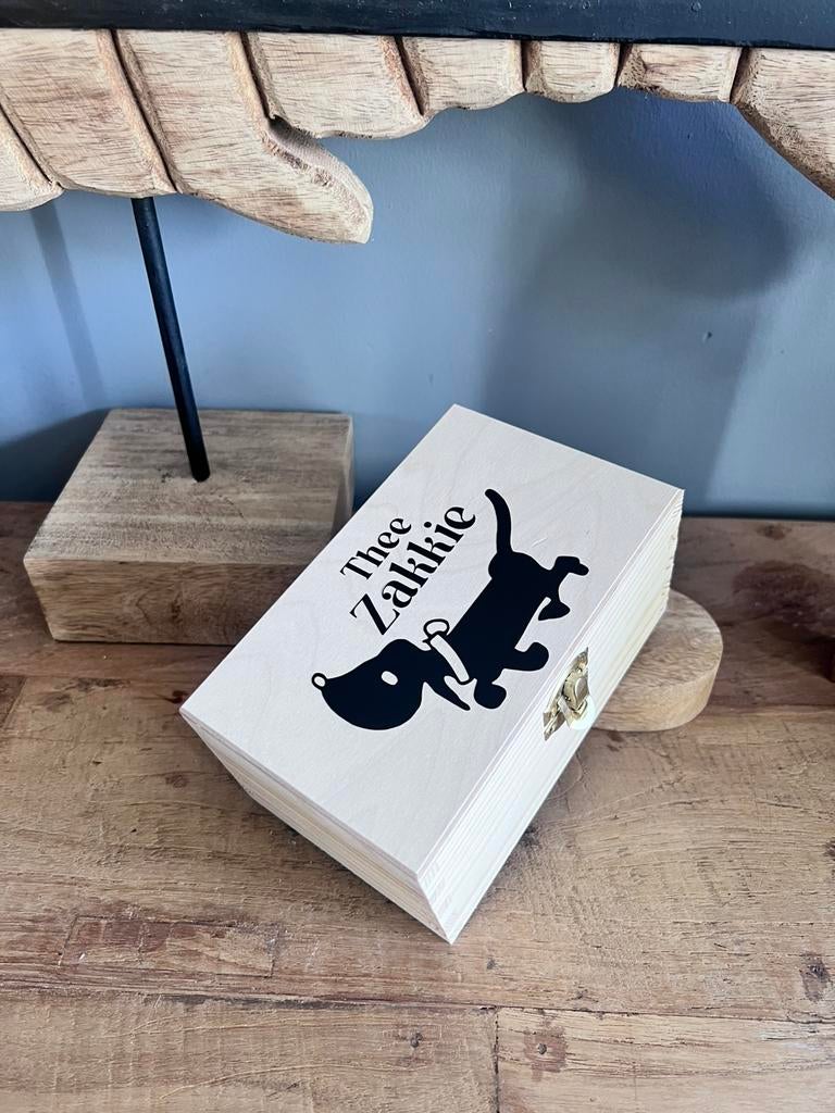 Theedoos 2 vaks, Ophalen of Verzenden, Zo goed als nieuw