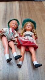 Vintage celluloid mini poppenpaartje uit Oostenrijk., Ophalen of Verzenden, Gebruikt, Pop