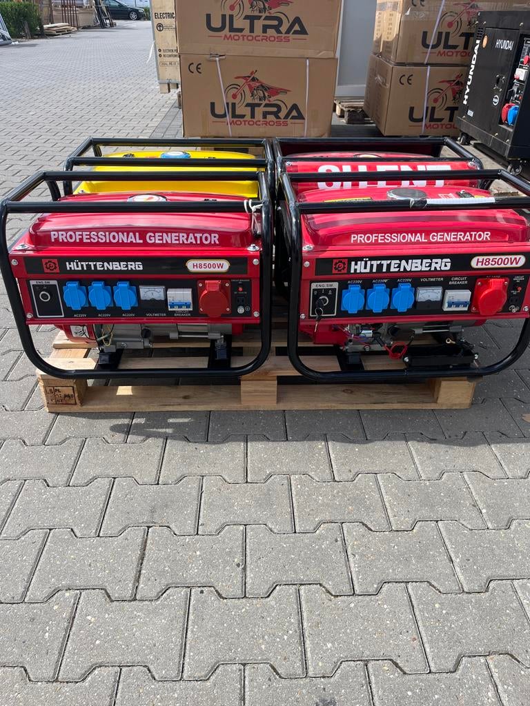 Hüttenberg H8500W Professional Generator - Motor loopt, geen, Ophalen of Verzenden, Fffff, 10 tot 30 kVA, Fffff