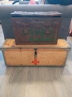 1944 Munitie kist oorlog en rode kruis houten kist, Ophalen, 50 tot 100 cm, Minder dan 50 cm, Minder dan 50 cm