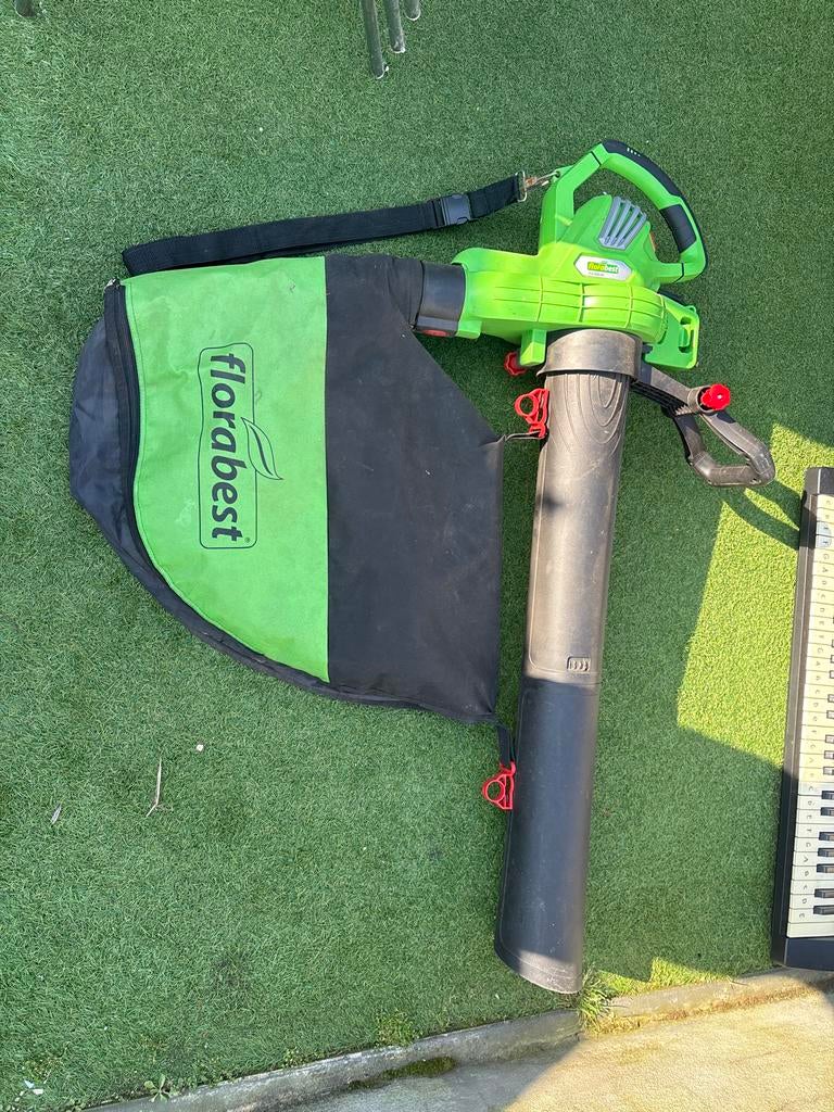 Florabest Bladblazer/Bladzuiger met versnipperfunctie, Gebruikt, Handgedragen, Ophalen of Verzenden, Met opvangzak