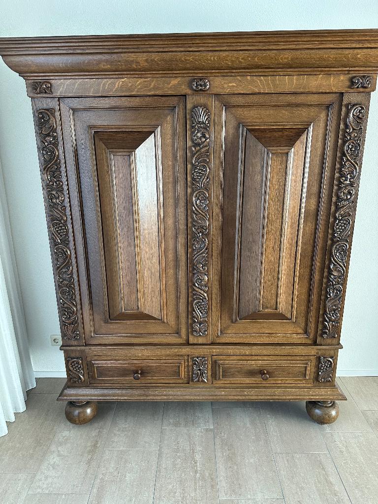 klassieke eikenhouten kussenkast, Ophalen