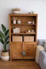 Massieve Teakhouten Kast met Open Vakken en Deuren, Huis en Inrichting, Gebruikt, Teakhout, 150 tot 200 cm, 25 tot 50 cm