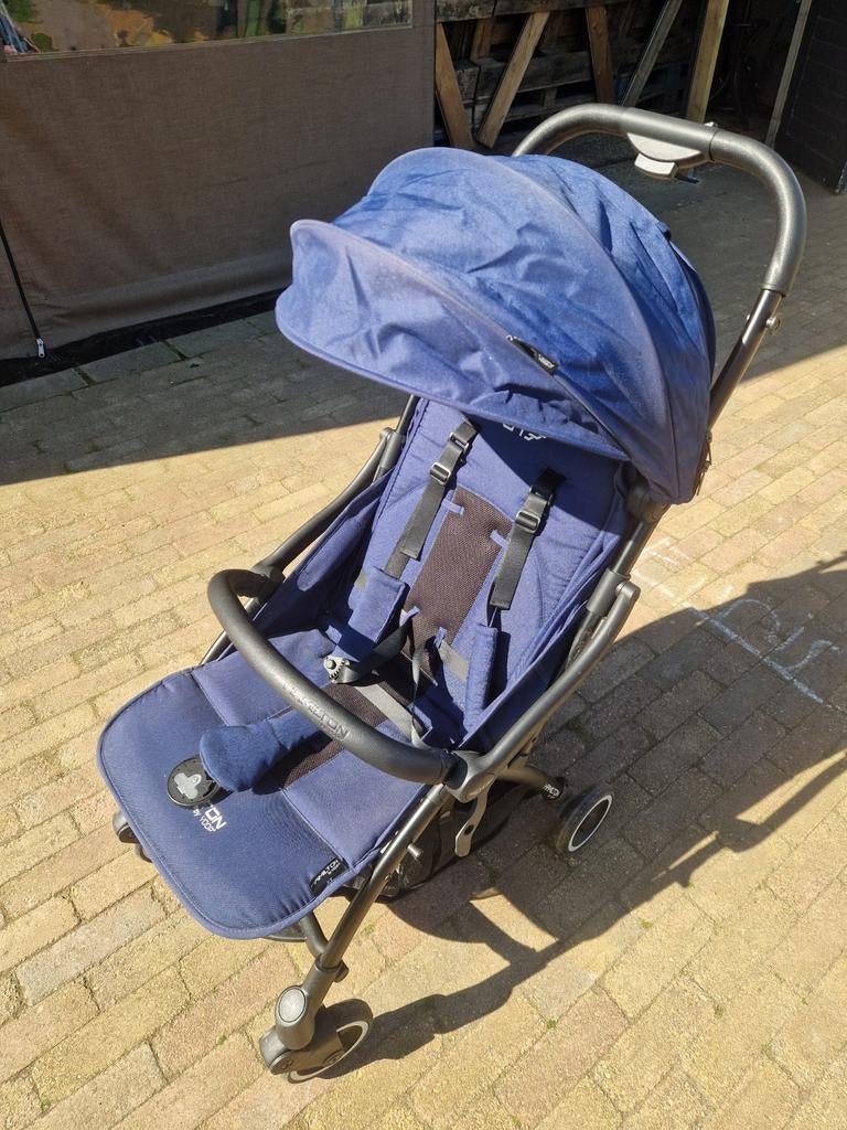 Hamilton Buggy X1 Blauw met opberghoes., Kinderen en Baby's, Buggy's, Ophalen, Gebruikt, Overige merken, Verstelbare rugleuning