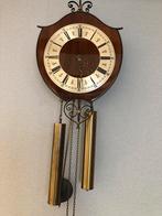 Antieke Wandklok met Slinger en Gewichten, Ophalen of Verzenden
