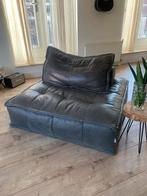 Loods 5 grijze leren Hokker / zit element met losse rugsteun, Ophalen, Gebruikt, Vierkant, Leer