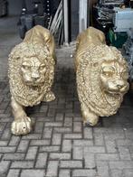 2 Levensgrote Kunststof Leeuwen - Gouden Decoratie, Ophalen of Verzenden