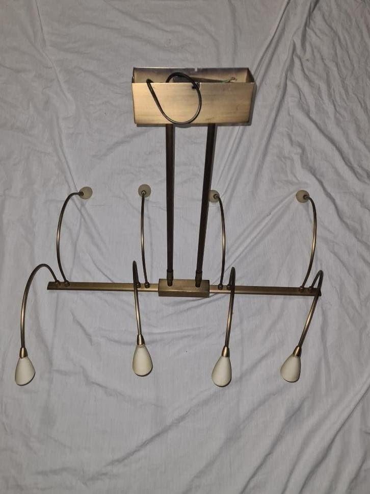 8 arms lamp voor eethoek, Ophalen, Gebruikt, Glas