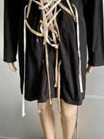 J130 Nieuw: aparte jurk maat 40/42=M/L zwart/beige Two Twin, Maat 38/40 (M), Zwart, Nieuw, Ophalen of Verzenden