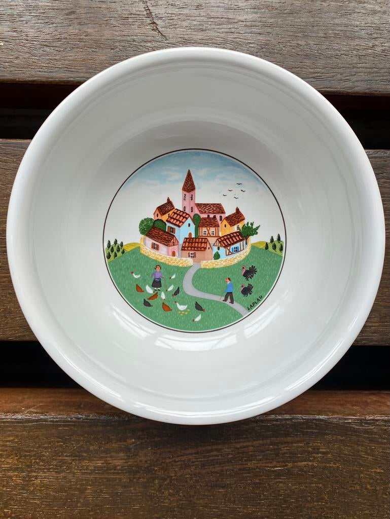 Villeroy & Boch kom design Naïf Laplau afbeelding in kom, Verzenden, Zo goed als nieuw, Kom(men), Overige stijlen