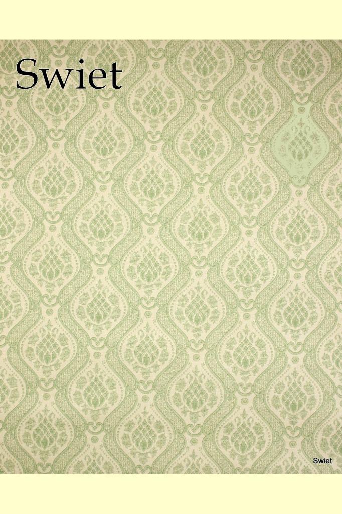 5010 zachtgroen patroon retro vintage jaren 70 swiet, Huis en Inrichting, Stoffering | Behang, Ophalen of Verzenden, Minder dan 10 m²