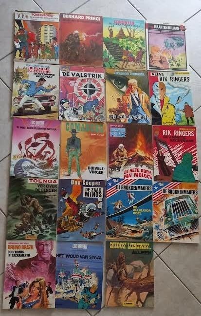 Strips vintage 19 stuks  Rik ringers enz., Boeken, Meerdere stripboeken, Ophalen of Verzenden, Gelezen