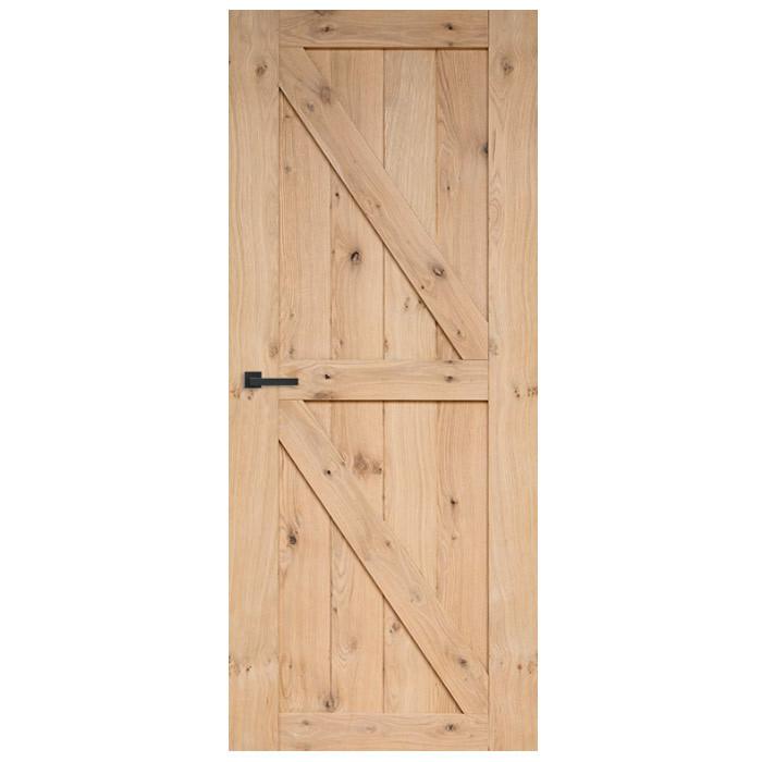 Eiken Loftdeur | Barndeur | Schuifdeur A-kwaliteit, Niet ingevuld, 80 tot 100 cm, Binnendeur, Niet ingevuld