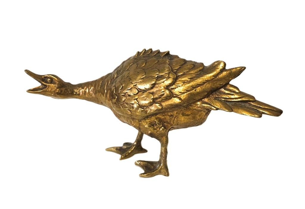Massief bronzen eend., Antiek en Kunst, Ophalen of Verzenden, Brons
