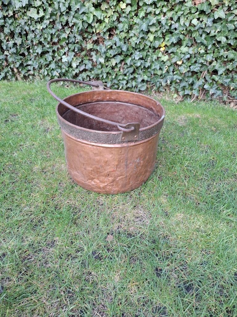 Koperen ketel, Tuin en Terras, Ophalen of Verzenden, Rond, Metaal, Minder dan 30 cm