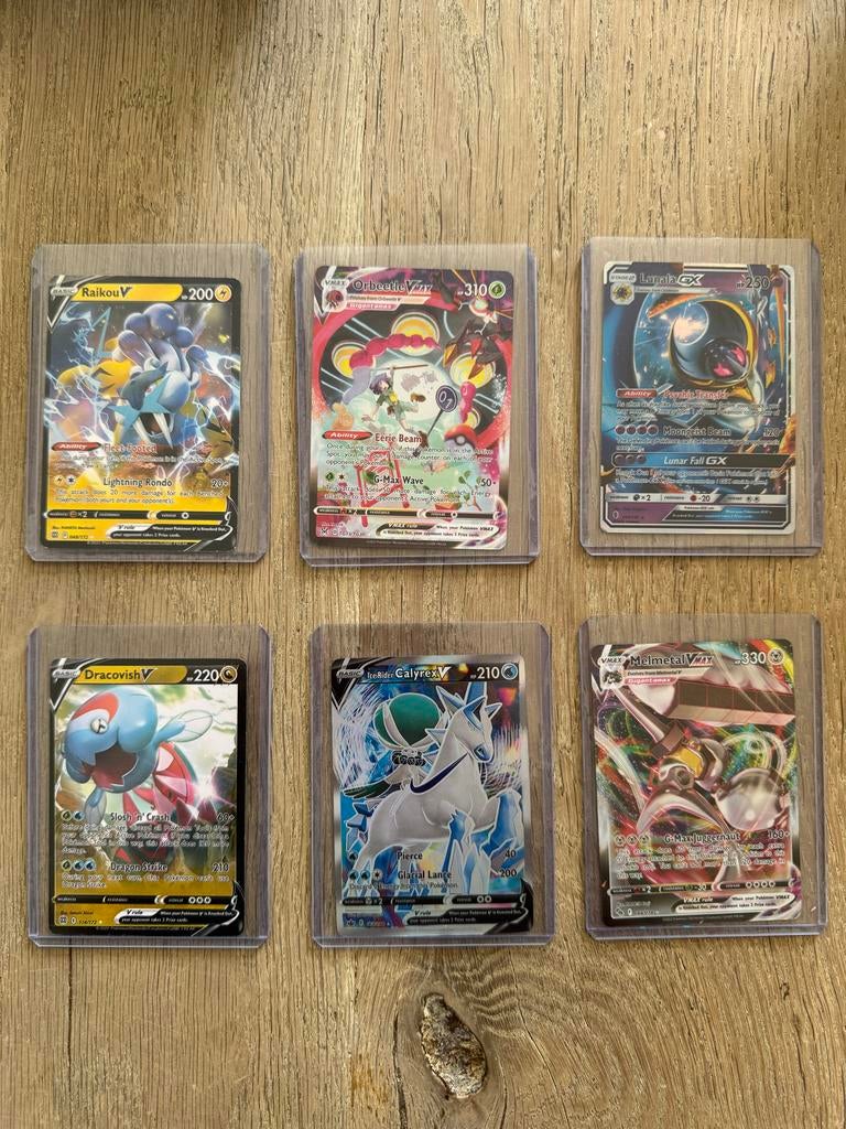 Zeldzame Pokémon V, VMAX en GX kaarten te koop, Ophalen of Verzenden, Zo goed als nieuw, Meerdere kaarten, Foil