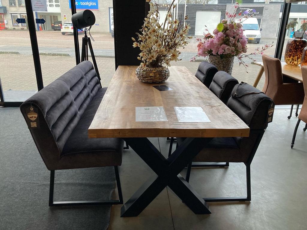 Moderne Eetkamerset met Bank en Stoelen, Ophalen, Zo goed als nieuw