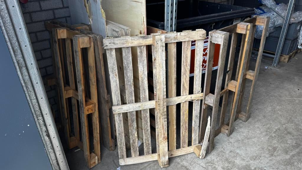 Pallets haardhout - Gratis - Open haard hout - Stookhout, Doe-het-zelf en Verbouw, Hout en Planken, Ophalen, Zo goed als nieuw