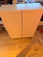 Witte kast met deurtjes en planken, Ophalen, Zo goed als nieuw, 25 tot 50 cm, 50 tot 100 cm